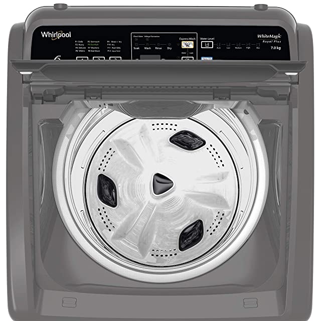 Whirlpool 7 Kg 5 Star Royal Plus Fully-Automatic Top Loading Washing Machine (WHITEMAGIC ROYAL PLUS 7.0, Grey, Hard Water Wash)