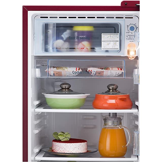 LG 190L 5 Star Direct-Cool Smart Inverter Single Door Refrigerator (GL-D201ASPZ, Scarlet Plumeria, Base stand with drawer)