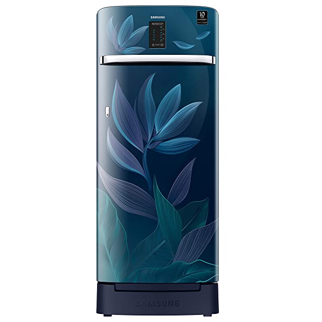 Samsung 225 L 4 Star Inverter Direct Cool Single Door Refrigerator(RR23A2F3X9U/HL, Paradise Blue, Base Stand with Drawer, Digi-Touch Cool)