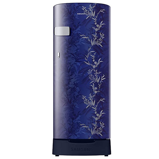 Samsung 192 L 2 Star Direct Cool Single Door Refrigerator (RR19A2Z2B6U/NL, Mystic Overlay Blue, Base Stand with Drawer)